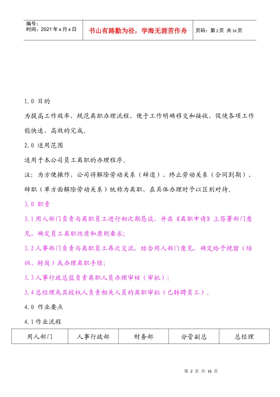 离职管理作业规程定稿0_第2页