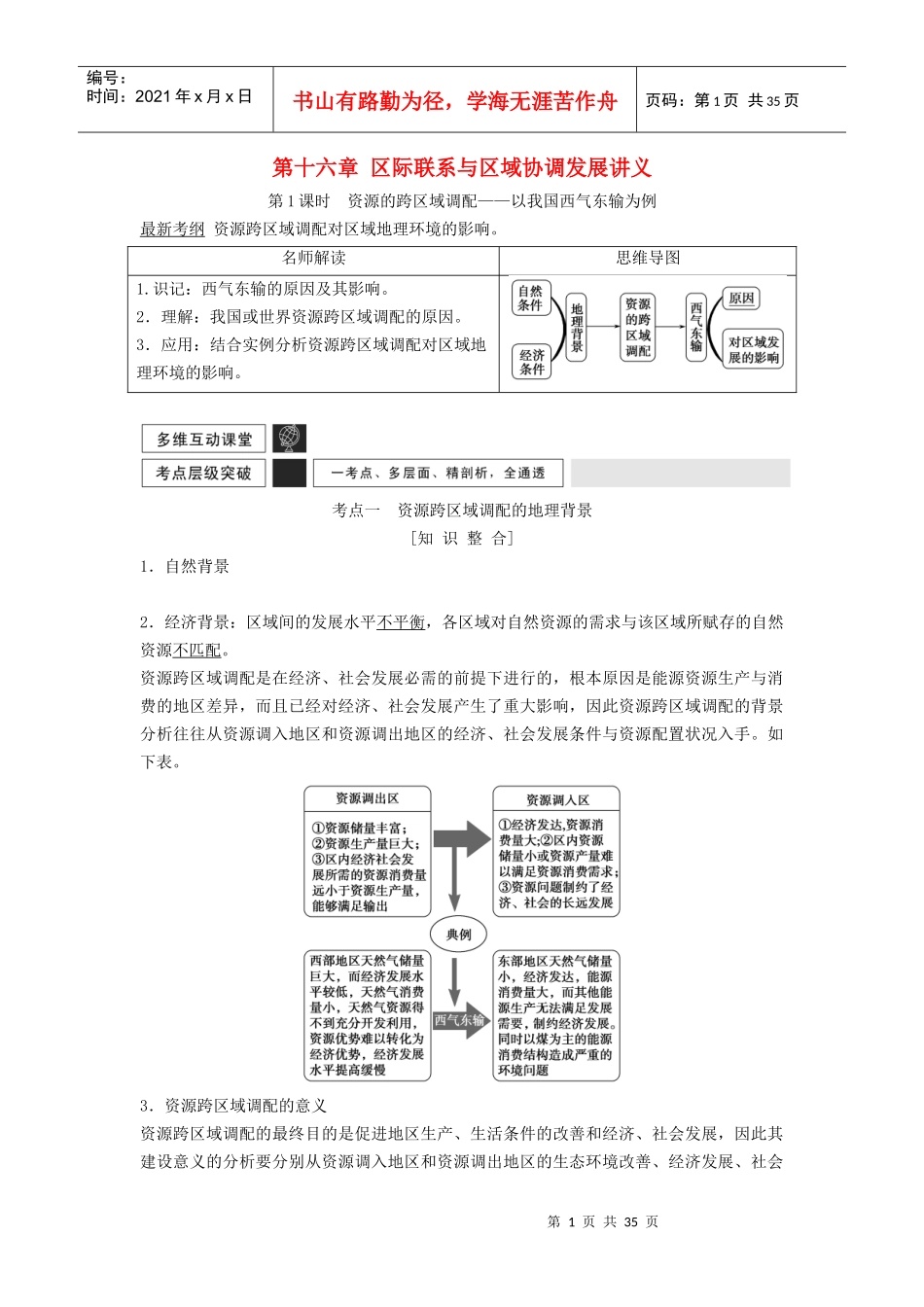 第十六章区际联系与区域协调发展讲义_第1页