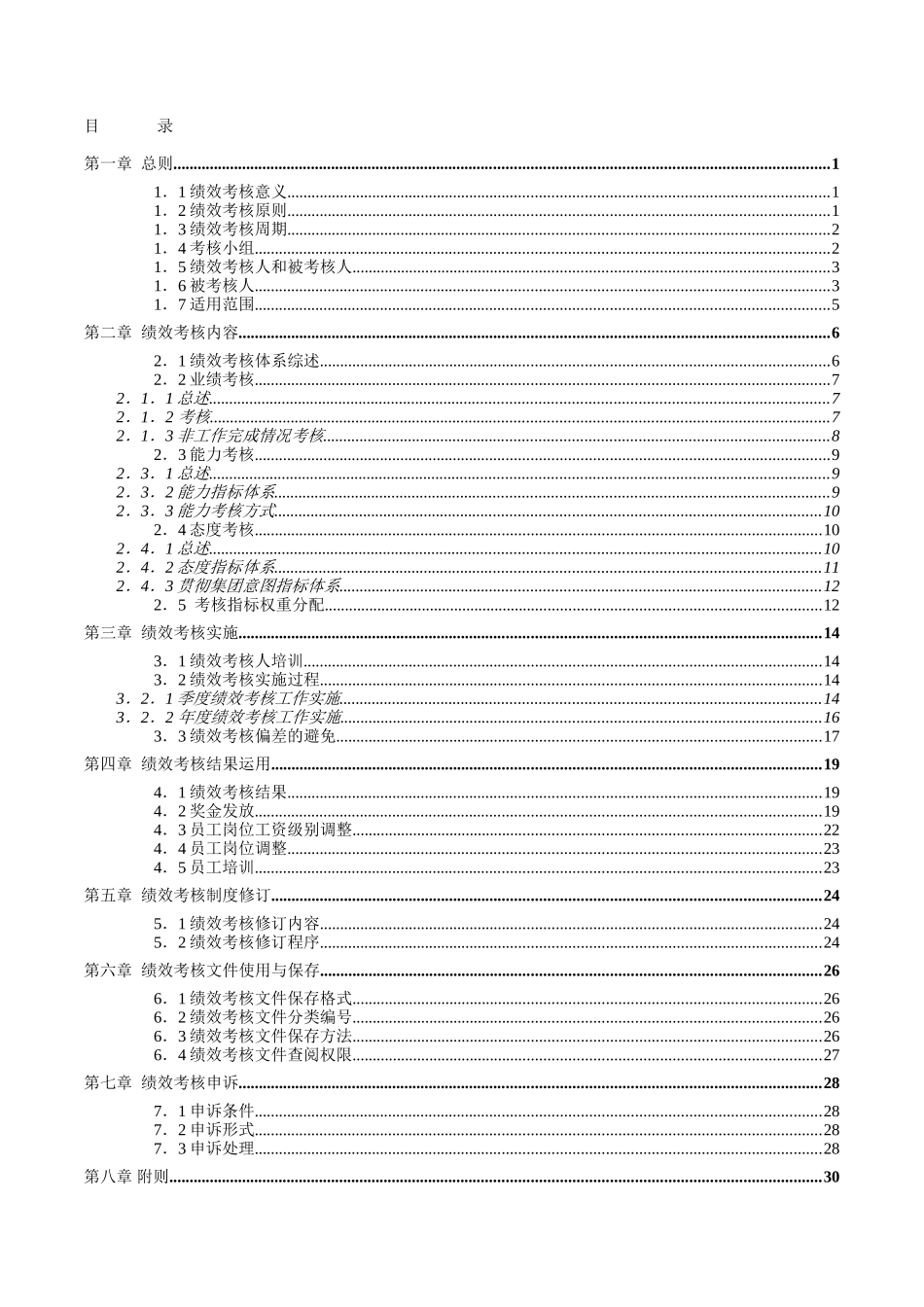 福建某置业公司绩效考核手册_第2页