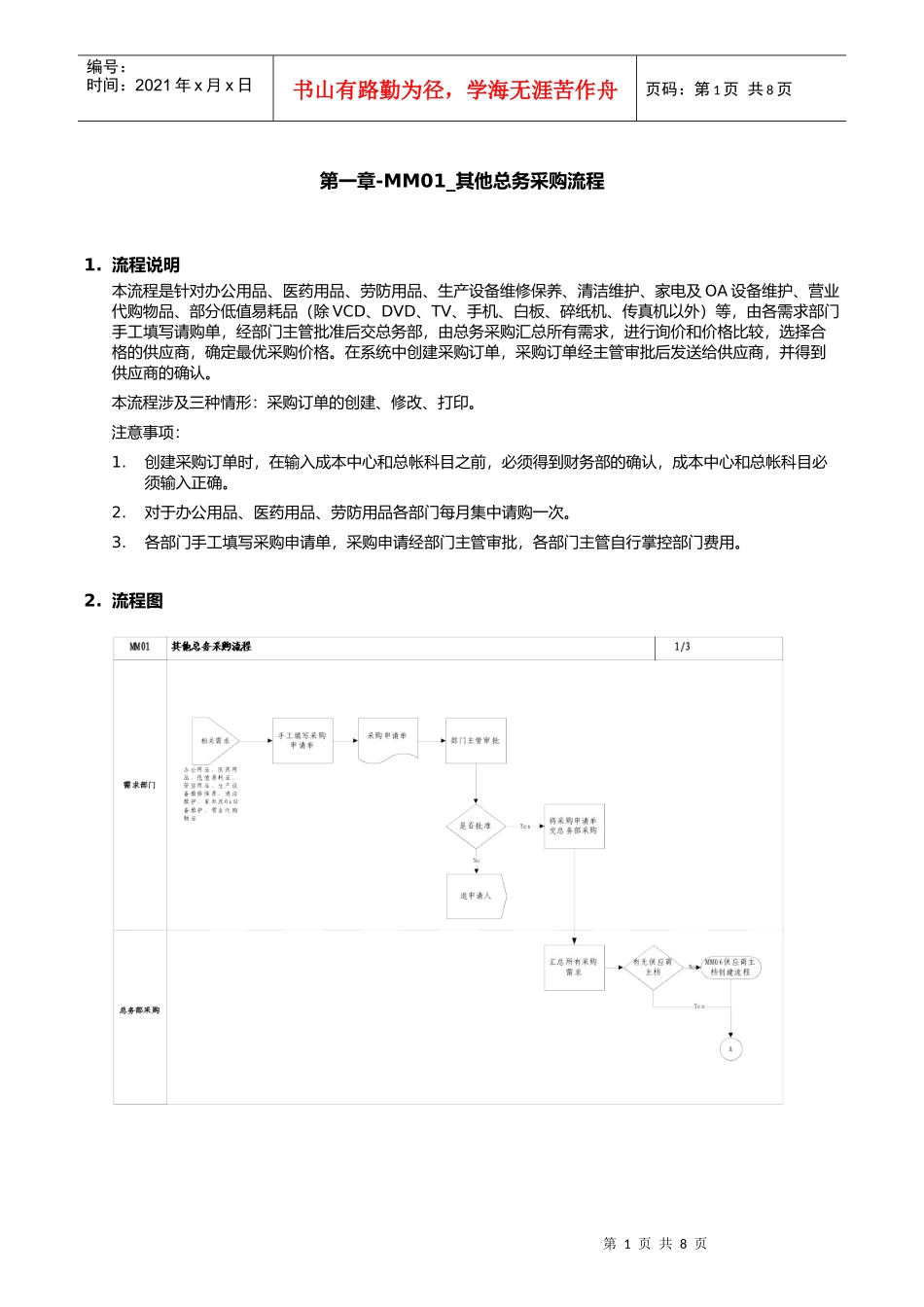 第1章-MM01_其他总务采购流程 UM_MM01_GA_OtherPurchase_第1页