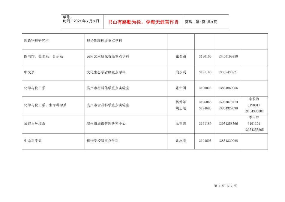 科研机构与重点建设项目联系方式-科研机构名称_第3页