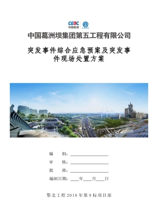 突发事件综合应急预案及突发事件现场处置方案