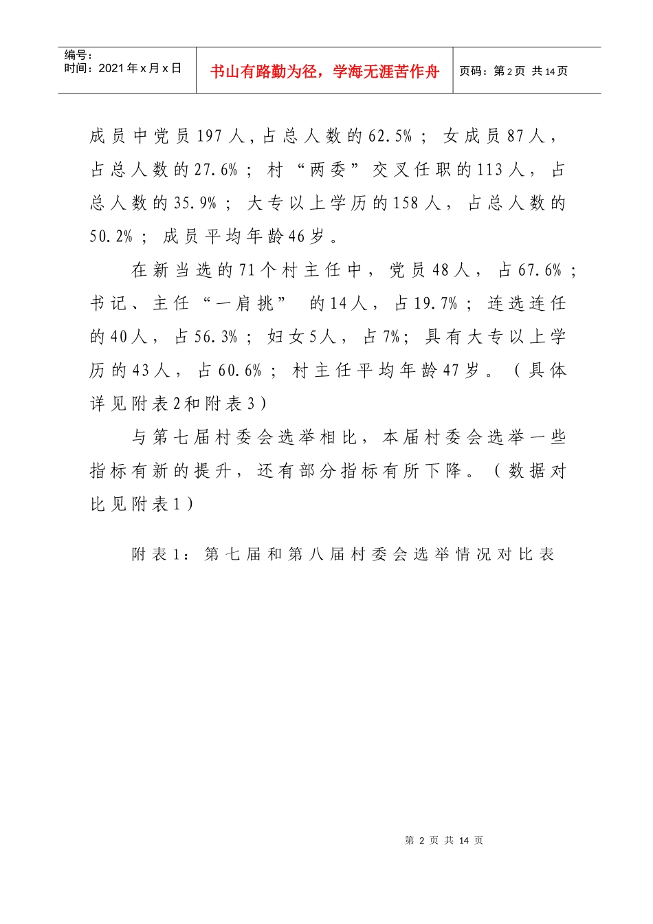 第八届村委会选举工作总结_第2页