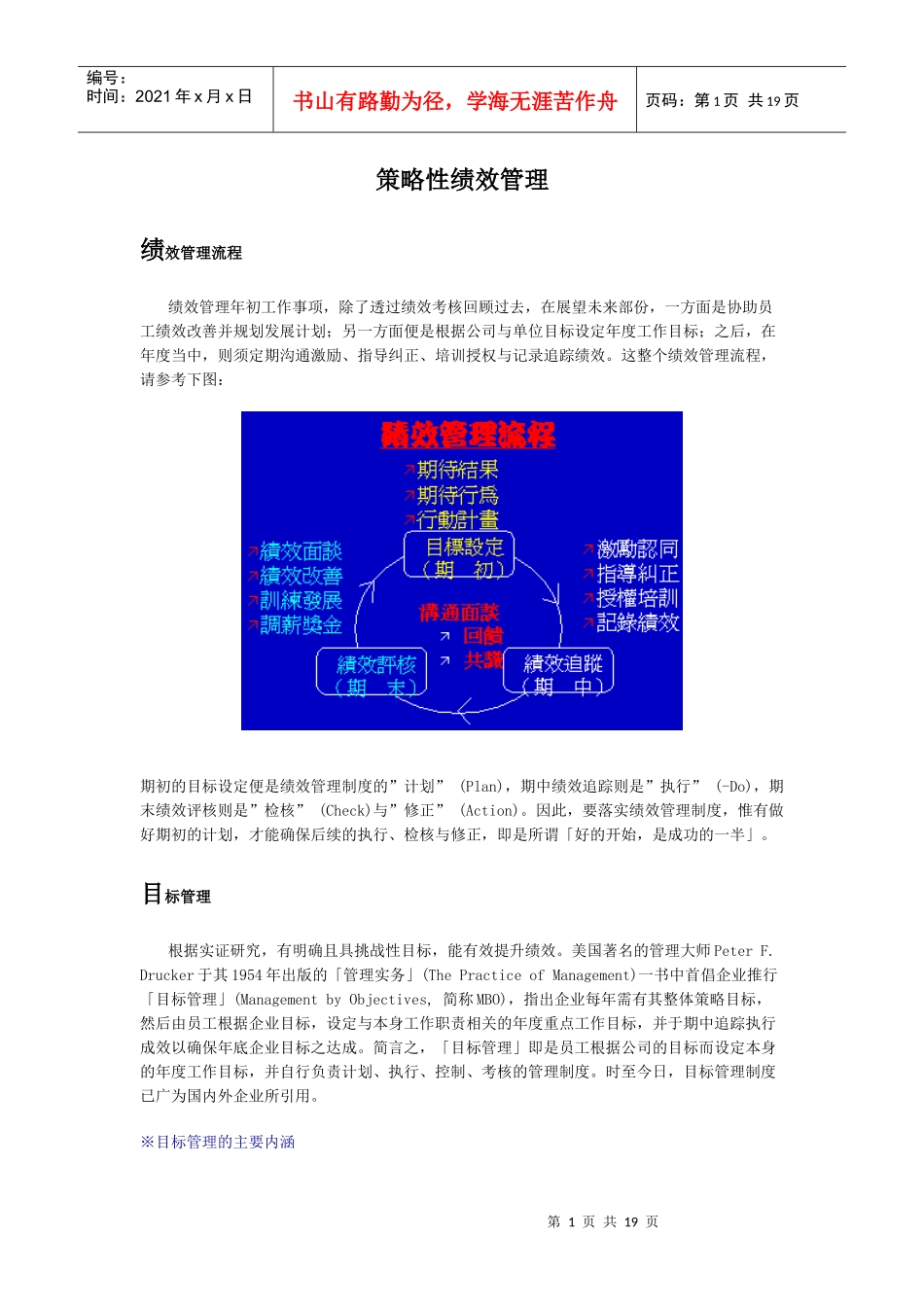 策略性绩效管理培训教材_第1页