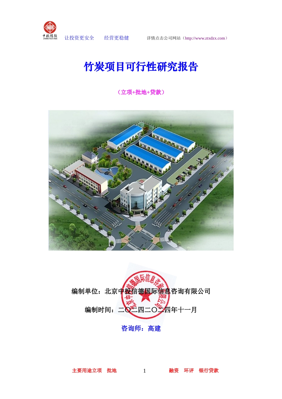 竹炭项目可行性研究报告_第1页
