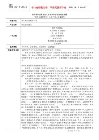 第十届中国大学生广告艺术节学院奖策略单