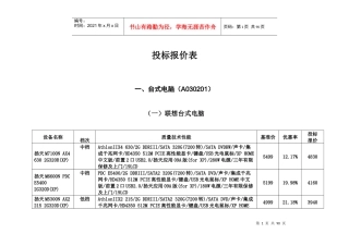 第三章投标报价表
