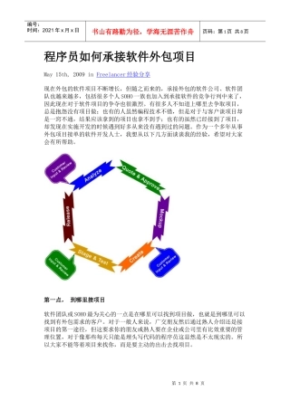 程序员如何承接软件外包项目