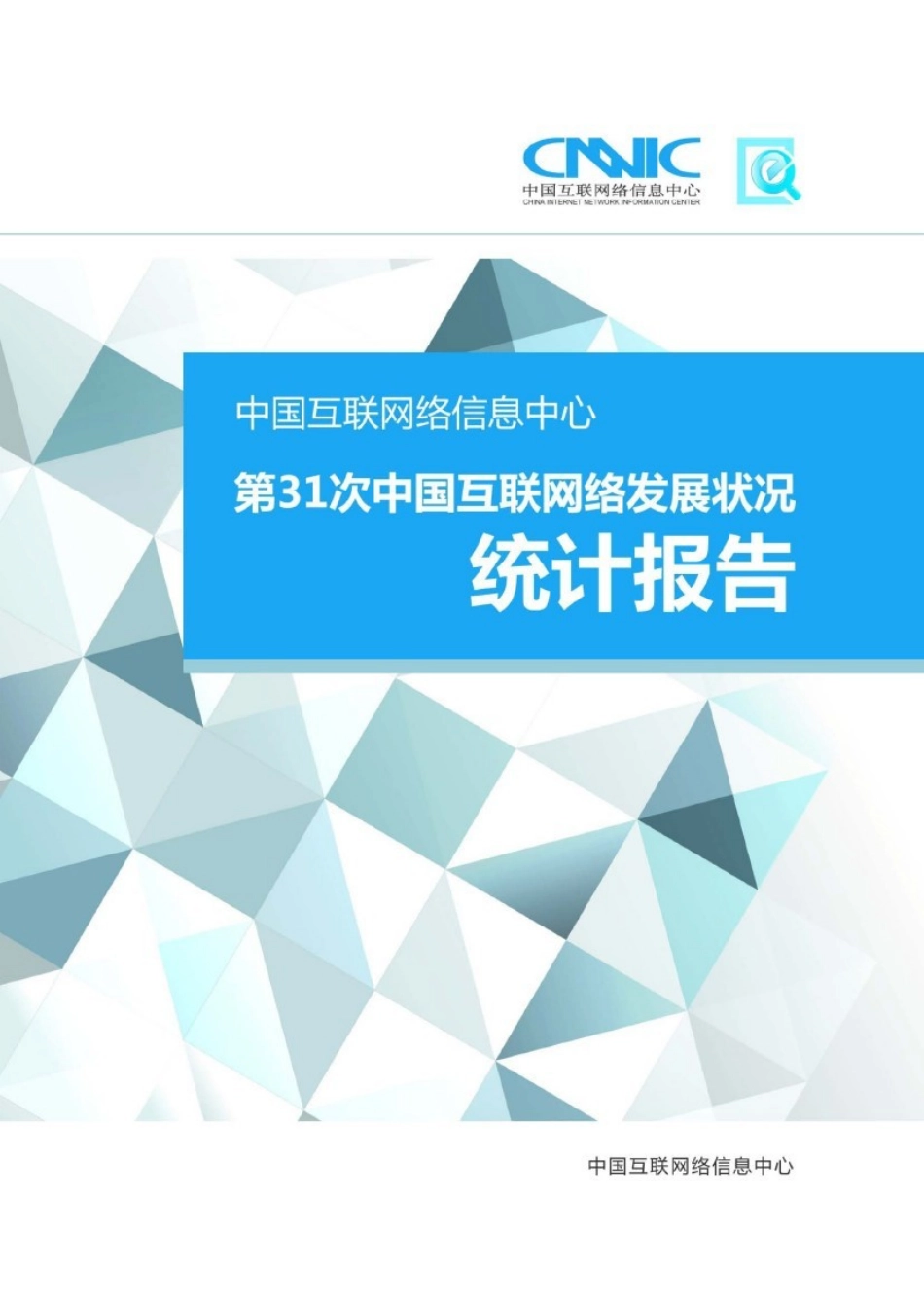 第31次《中国互联网络发展状况统计报告》_第1页