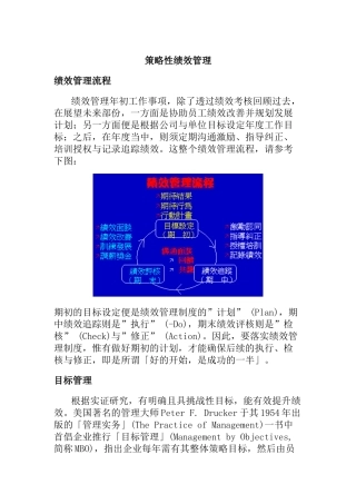 策略性绩效管理（DOC 19页）