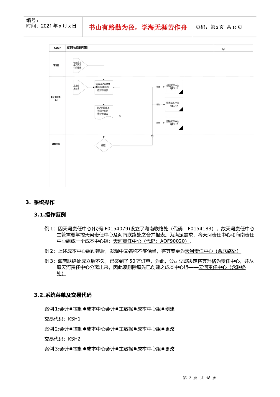 第三章-CO07_成本中心组维护流程_第2页