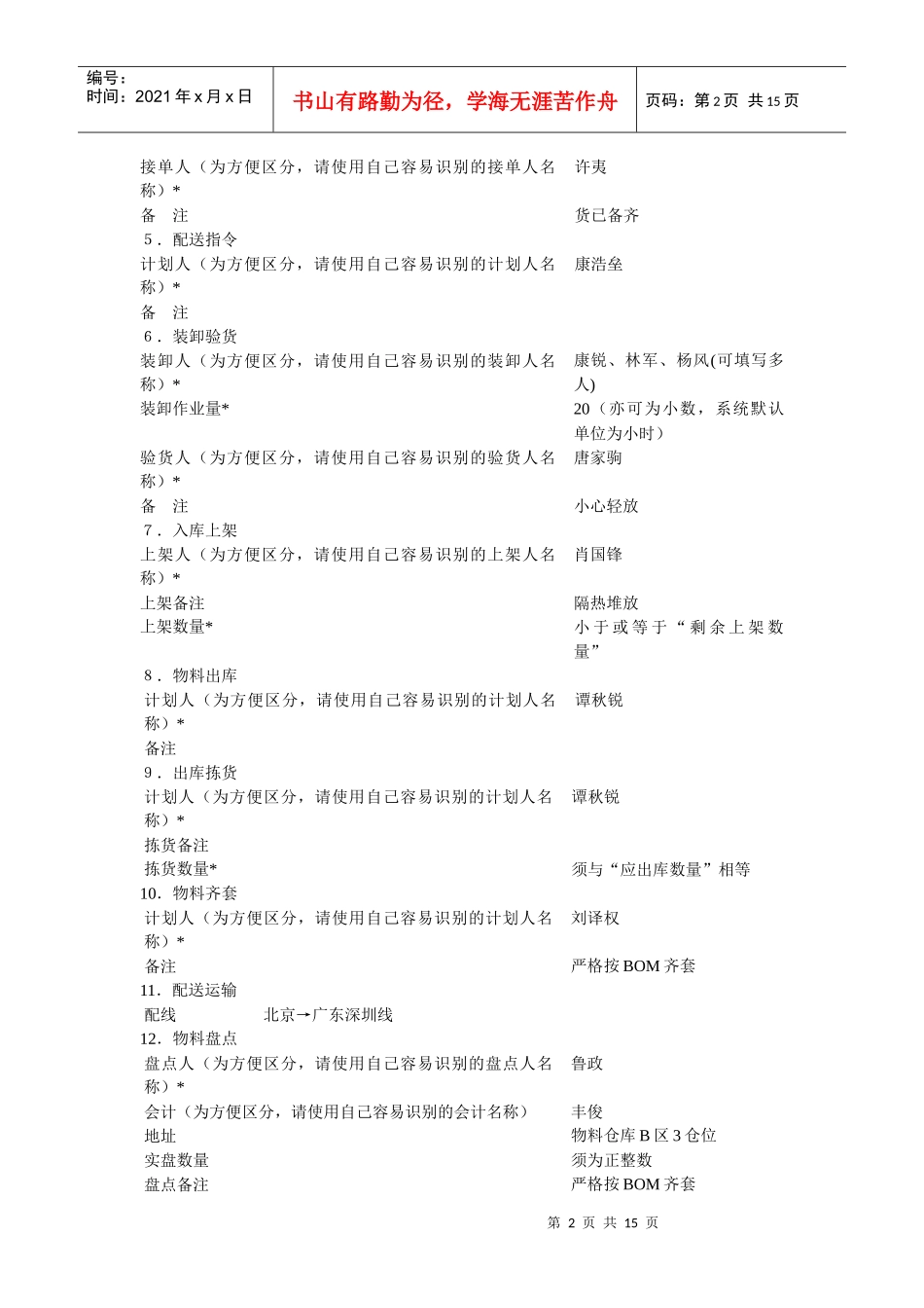 第八节物流公司物料综合实验_第2页