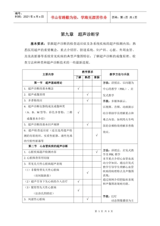 第九章超声诊断学