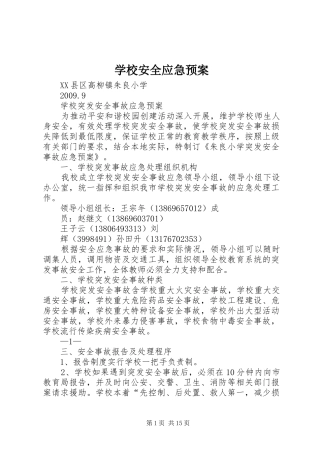 学校安全应急处置预案 (30)