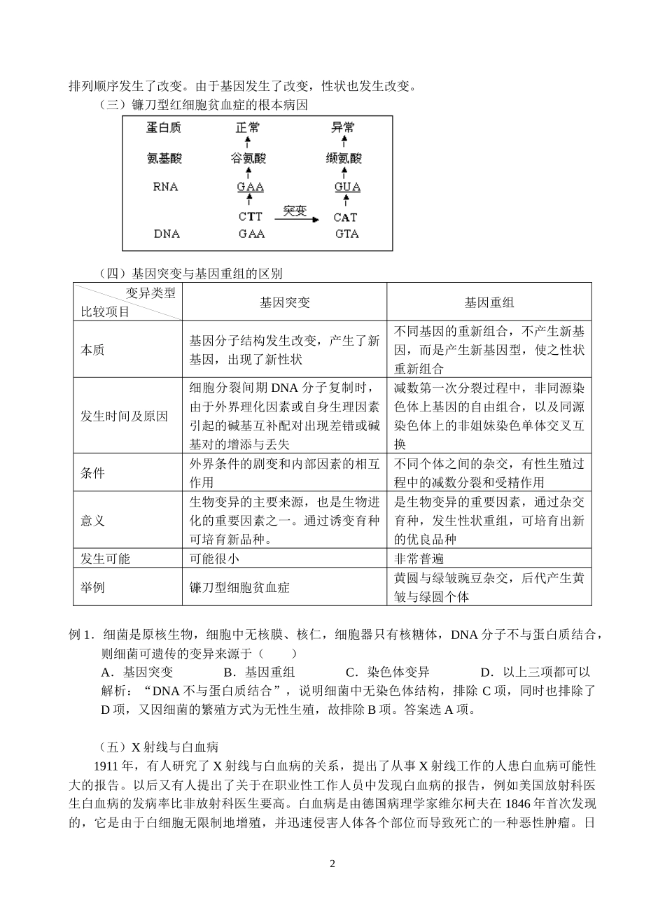 第一轮考点24-26——基因突变和基因重组_第2页