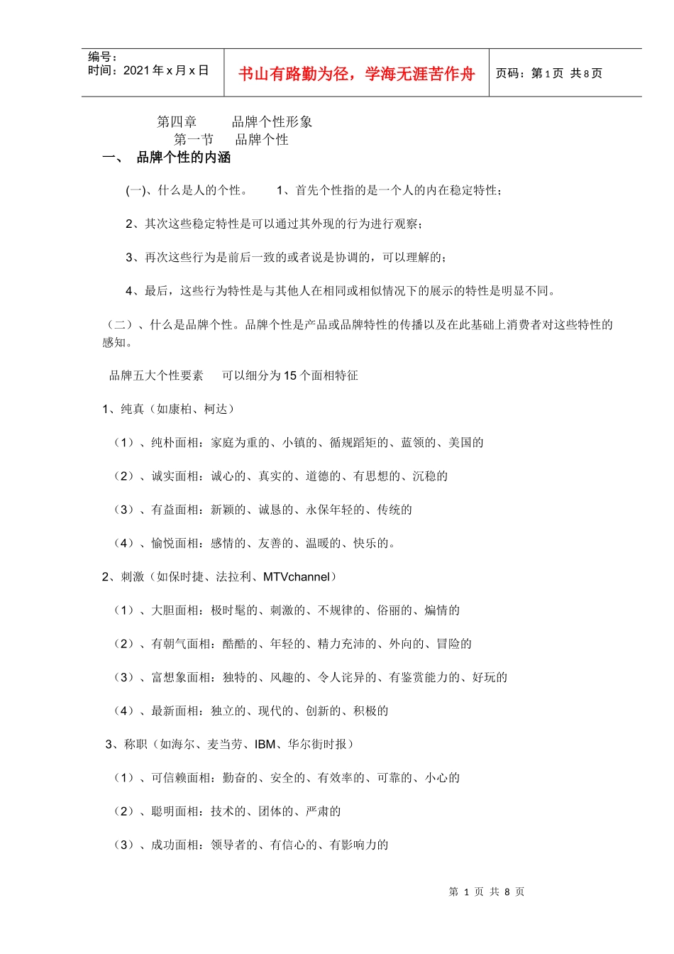 第四章 品牌个性形象_第1页