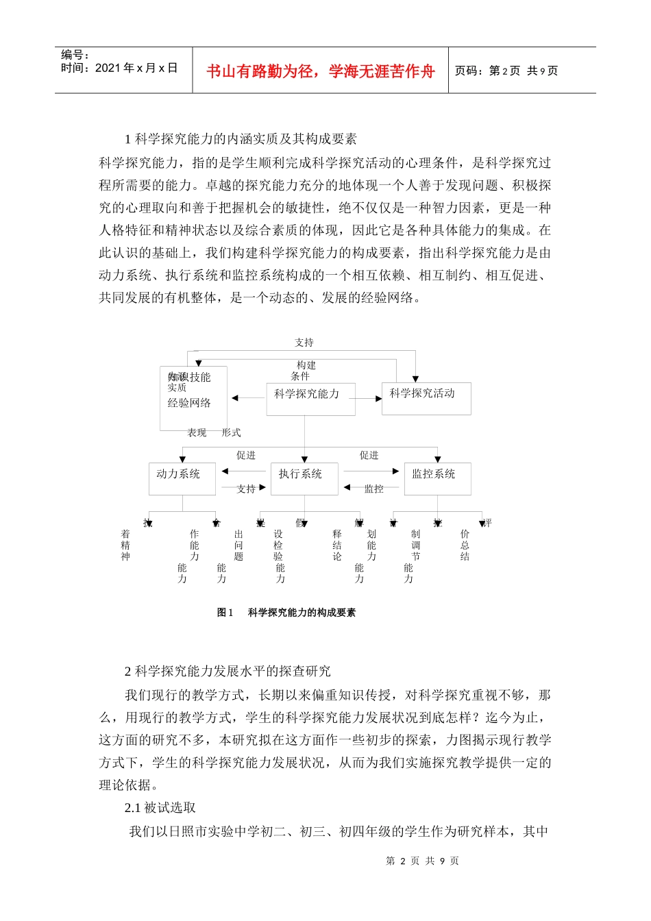 科学探究能力的构成要素、发展水平与培养策略_第2页