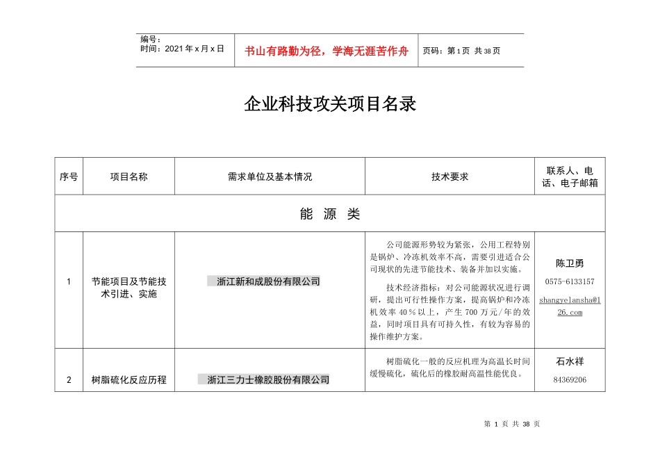 科技需求项目目录_第1页