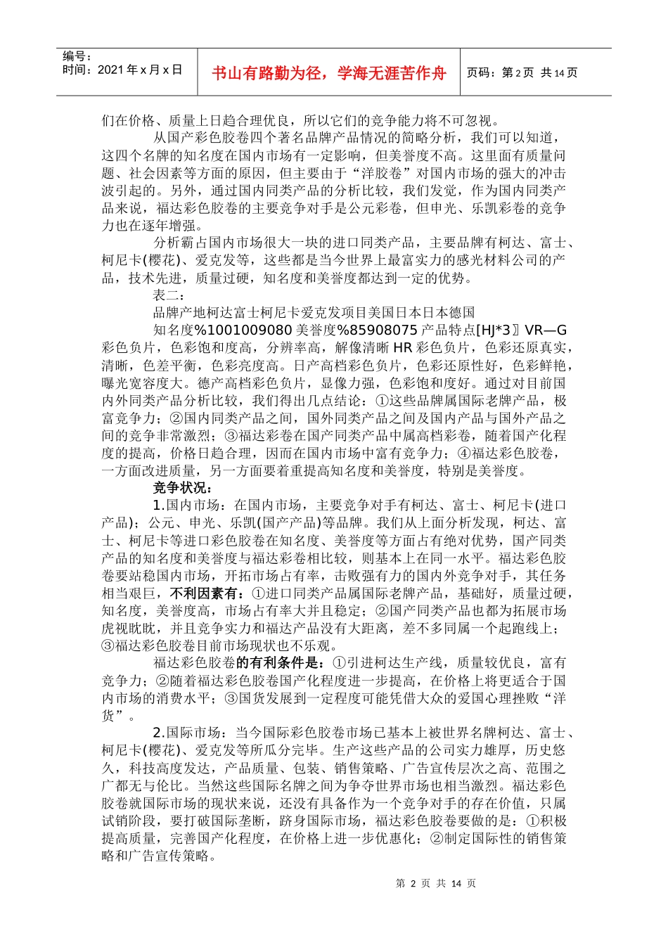 福达彩色胶卷广告策划_第2页