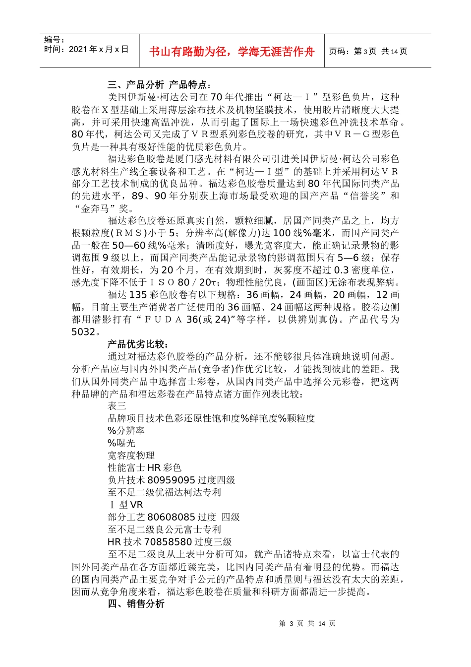 福达彩色胶卷广告策划_第3页