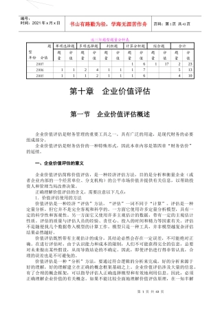 第10章企业价值评估