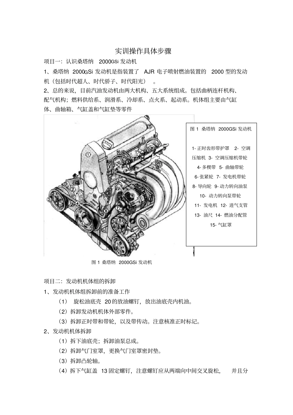 实习教案：发动机的总体拆装_第1页