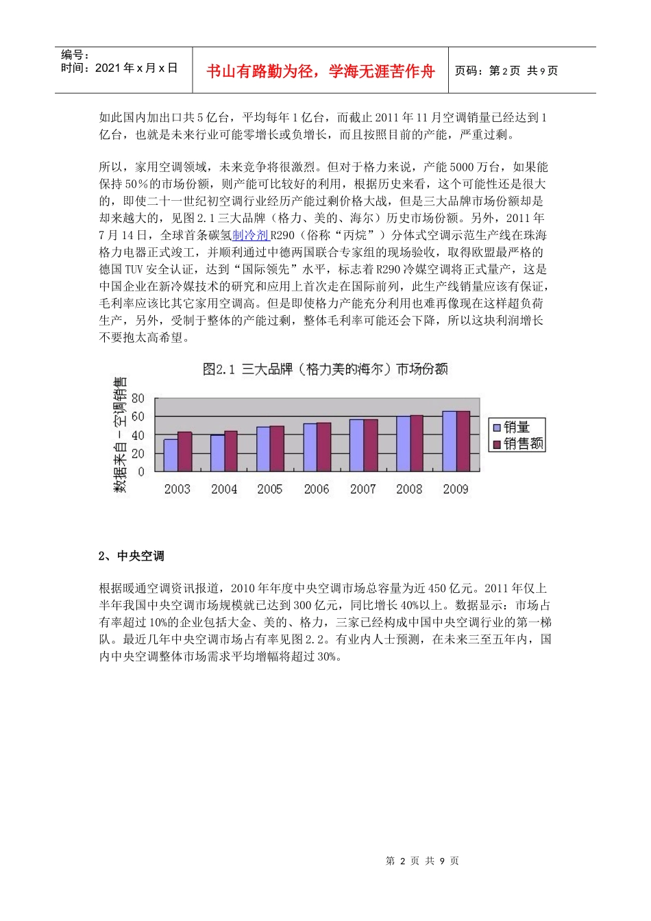 空调行业：近忧远虑+格力电器再分析_第2页
