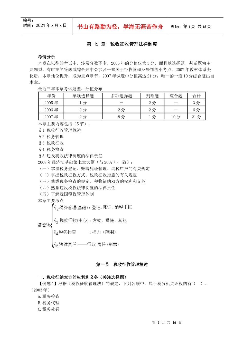 税收征收管理法律制度_第1页