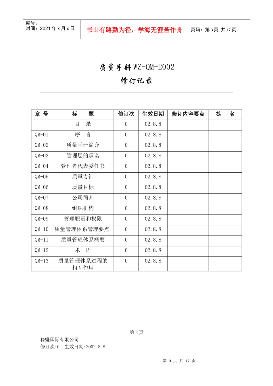 稳赚公司质量手册（范本）1_第3页