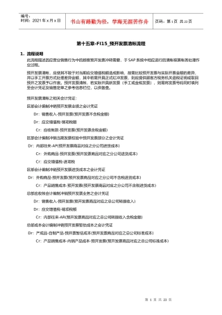 第十五章-FI15_预开发票清帐流程