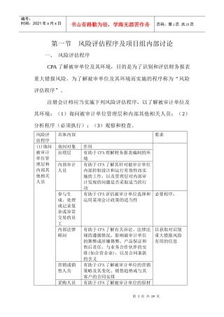 第七章风险评估