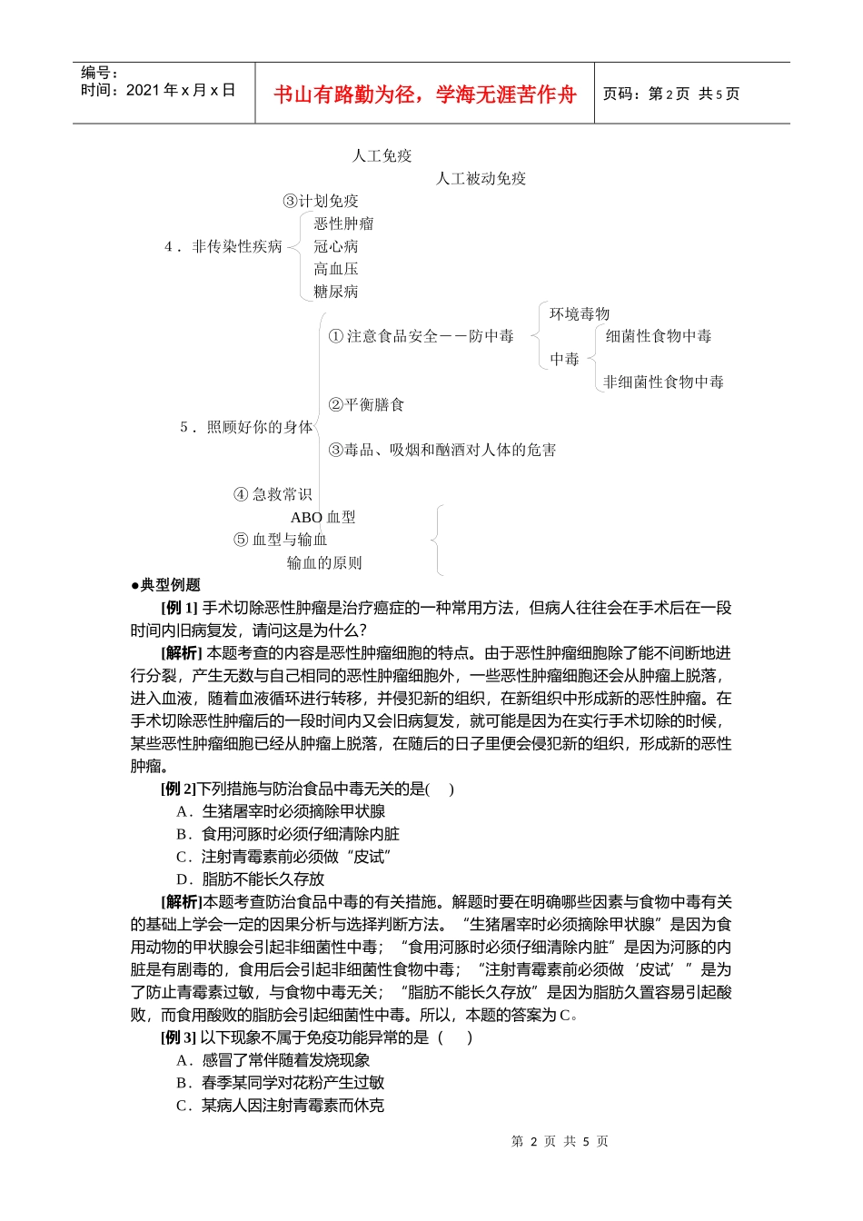 第12课时章末复习学习目标1．了解健康的科学含义；2．_第2页