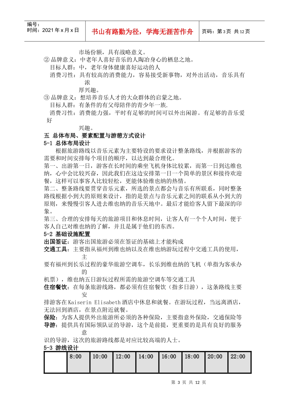 维也纳音乐之旅策划方案_第3页