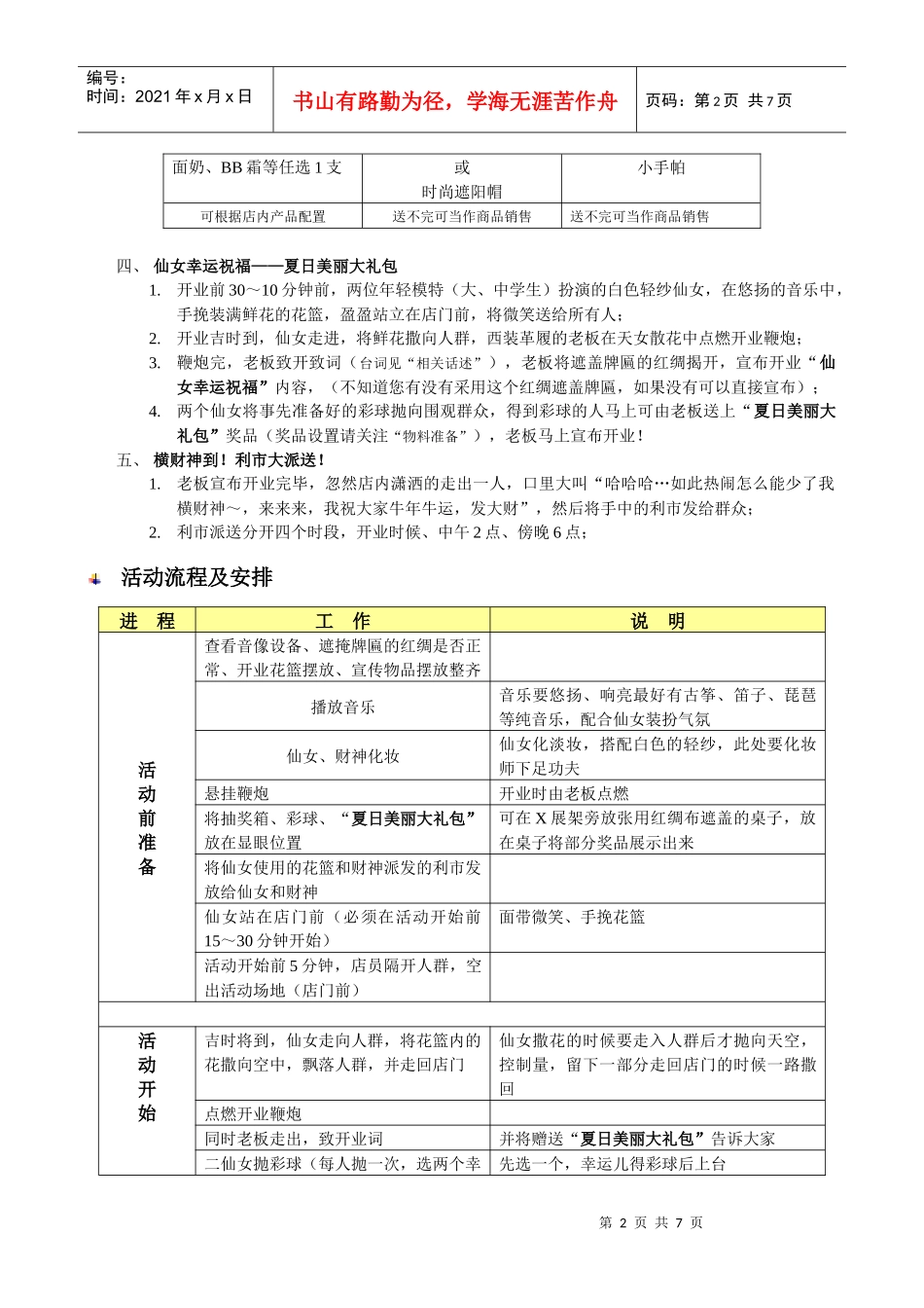 维美化妆品店开业活动策划案_第2页