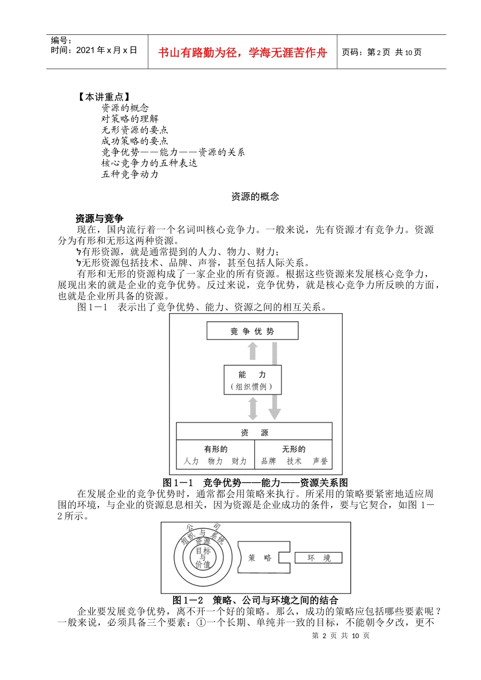 经营-市场竞争策略分析与最佳策略选择讲义_第2页
