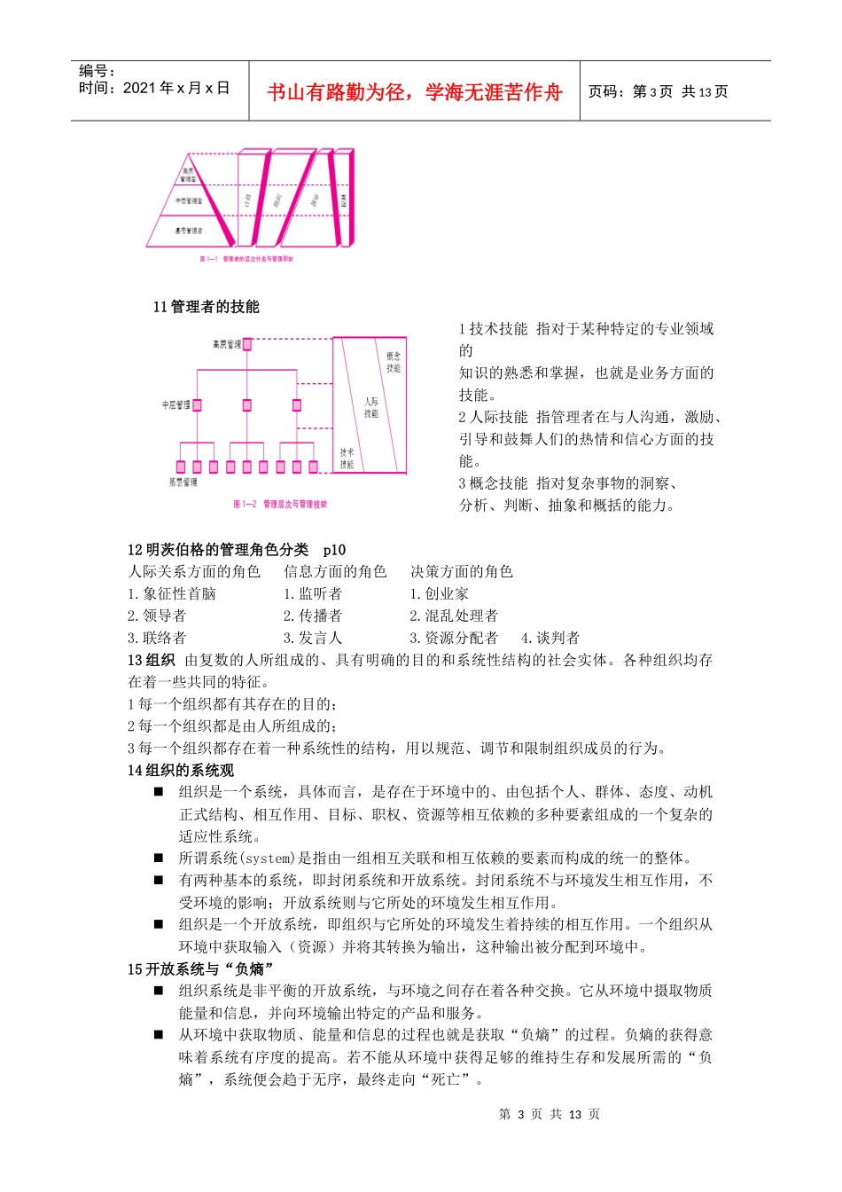 管理学 第三版 杨文士 名词解释_第3页