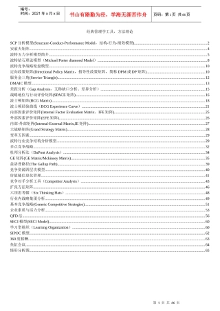 经典管理学工具--方法理论