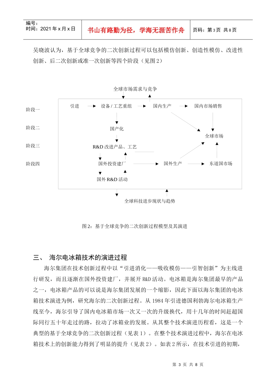 经济全球化背景下海尔集团的二次创新战略1_第3页