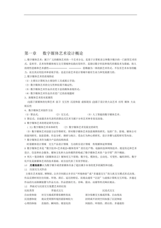 完整版数字媒体艺术概论要点