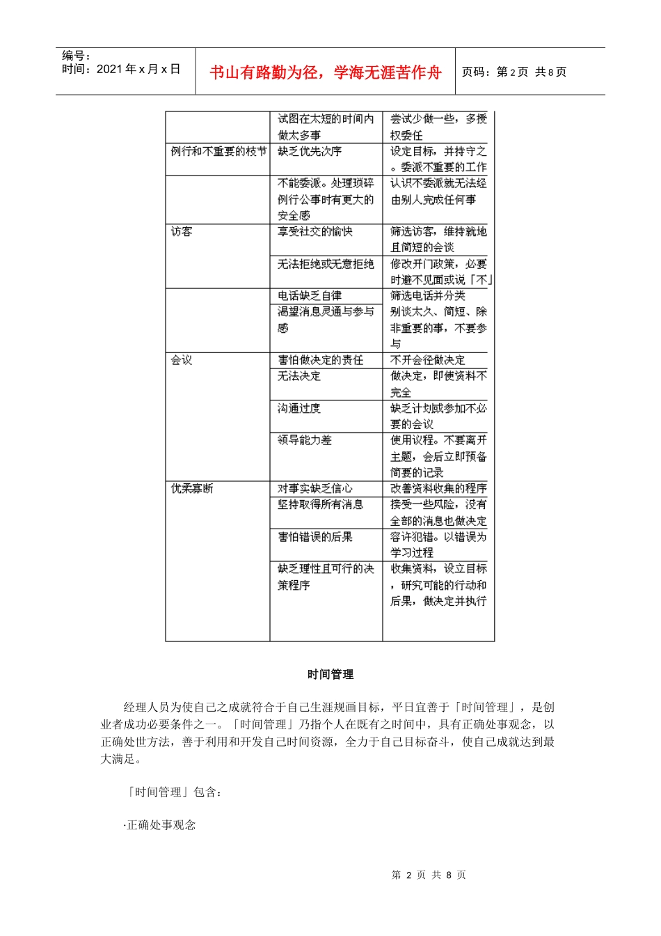 经理人员的时间管理_第2页