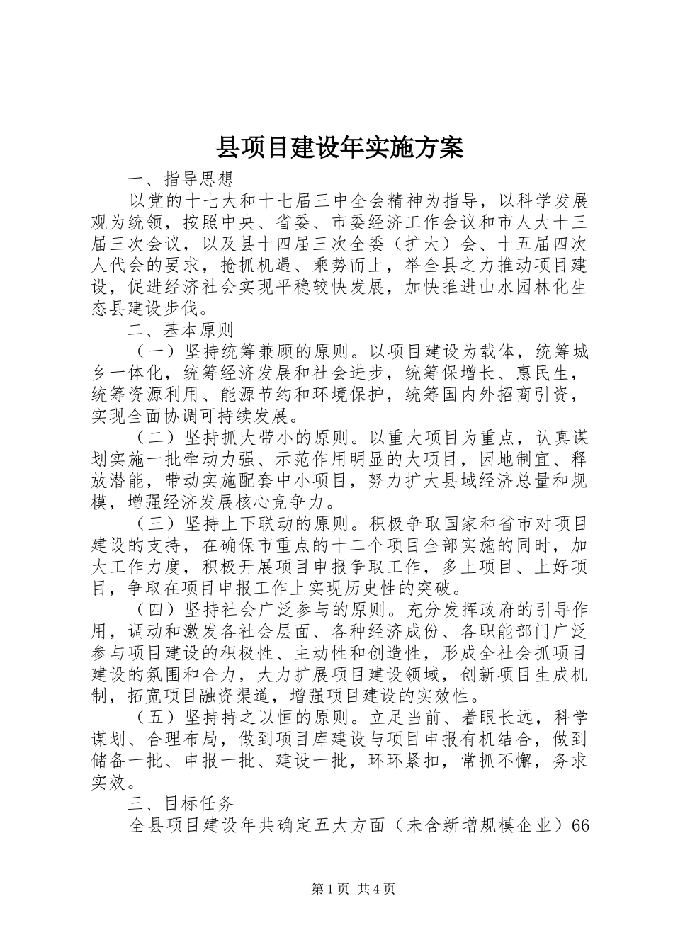 县项目建设年方案 _第1页
