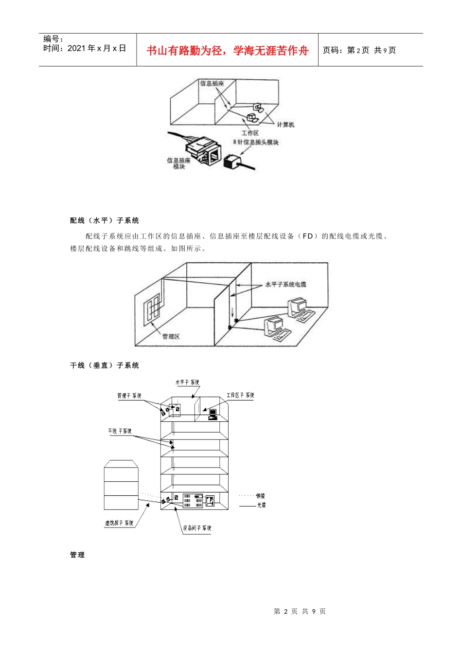 综合布线工程竣工文档模板_第2页