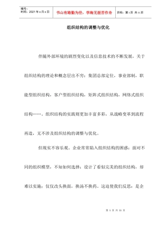 组织结构的调整与优化doc5