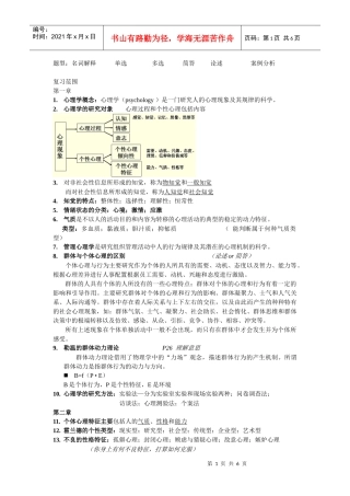 管理心理学专题
