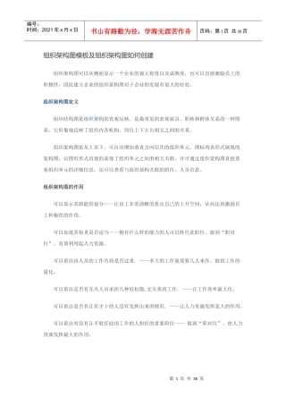 组织架构图模板及组织架构图如何创建(DOC 33页)