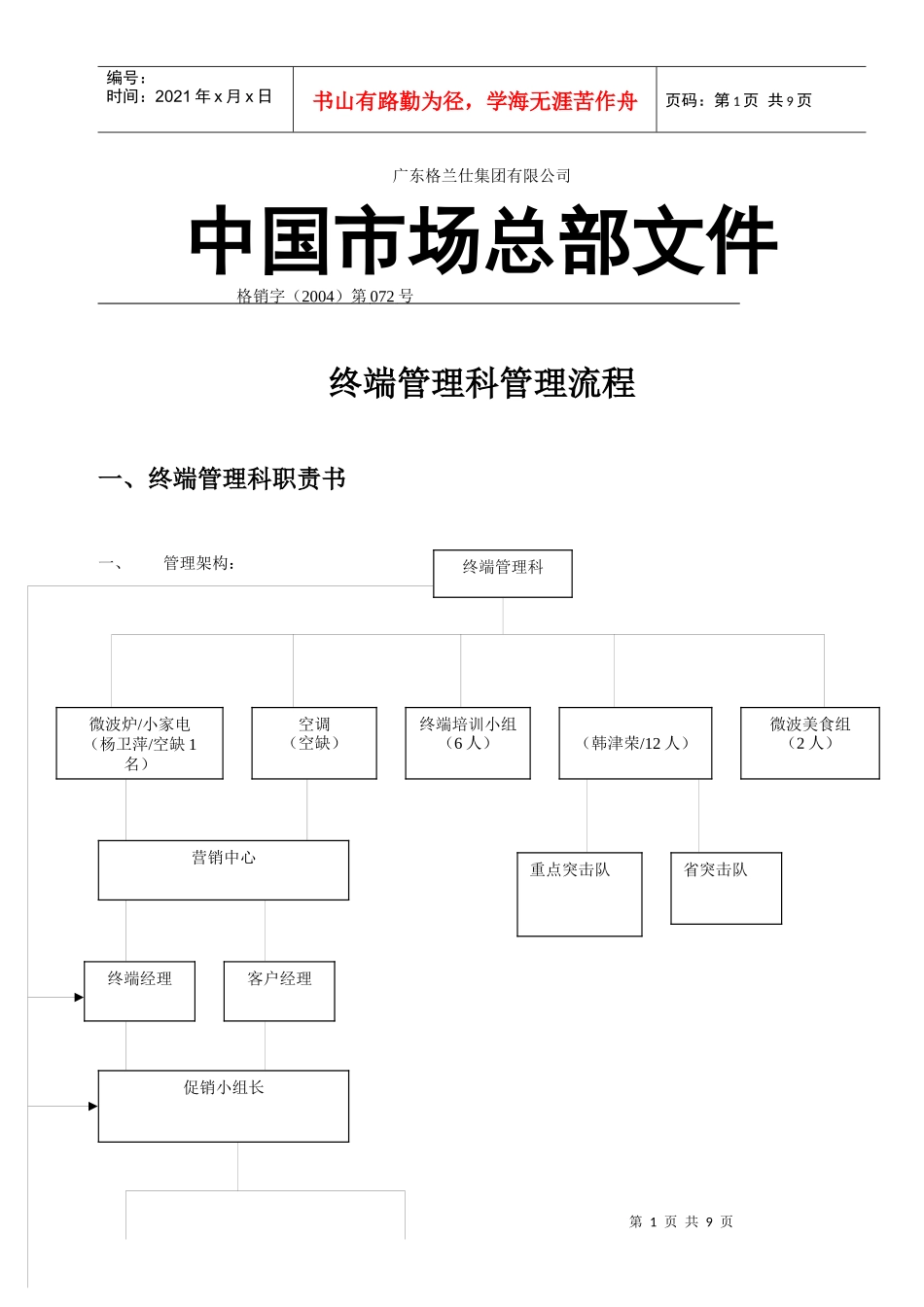终端管理科职责管理流程_第1页