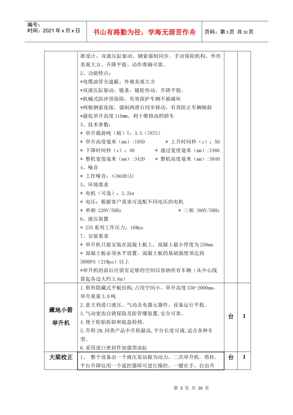 紫琅学院汽车维修用设备招标采购公告_第3页