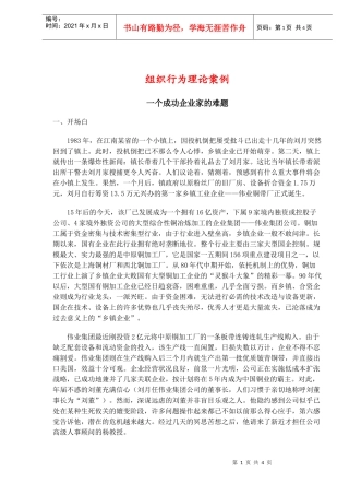 组织行为理论成功案例