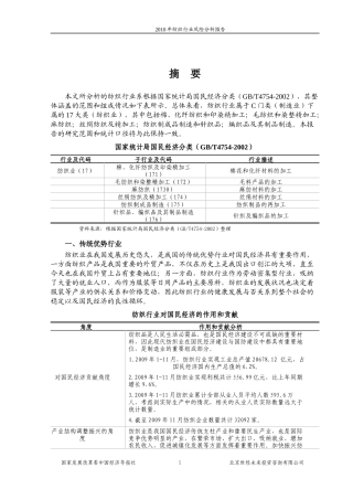 纺织行业风险分析报告