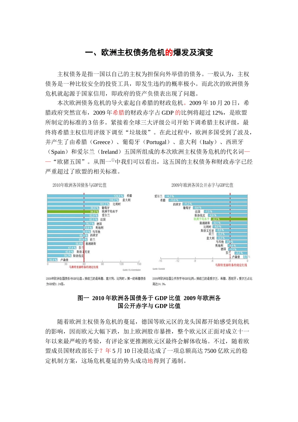 简析欧洲主权债务危机的成因_第1页